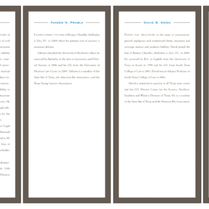 Inserts / Attorney Profiles